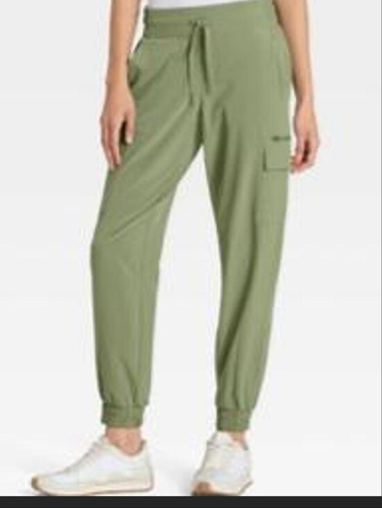 all in motion Pants - Women's Active Light Mid-Rise Cargo Joggers - All In Motion Moss Green 3X